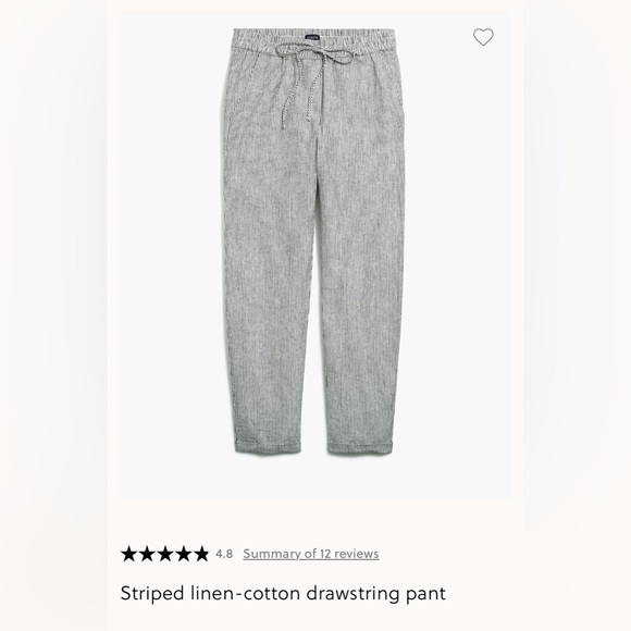 J.Crew Linen-Cotton Drawstring Pants - Picture 2 of 5